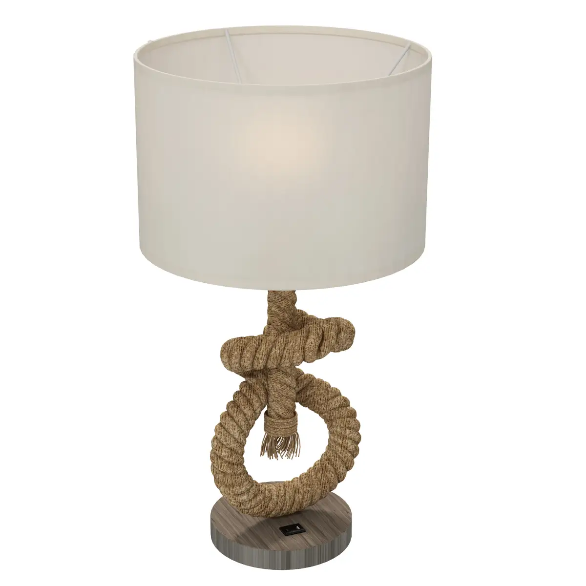 HOMCOM LED Nautical Table Lamp with USB Charging Port for Bedroom Living Room by HOMCOM
