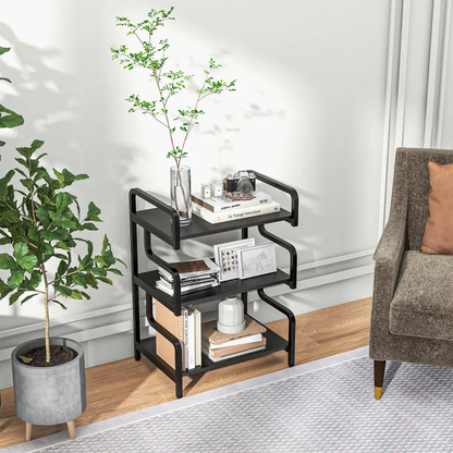 HOMCOM 3-Tier Storage Shelf, Metal Shelves for Storage for Home Office, White by HOMCOM