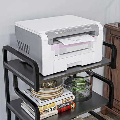 HOMCOM 3-Tier Storage Shelf, Metal Shelves for Storage for Home Office, White by HOMCOM