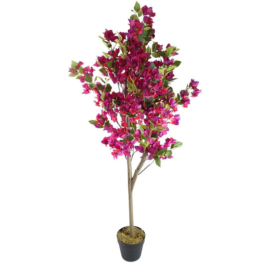150cm Artificial Pink Bougainvillea Tree by Leaf