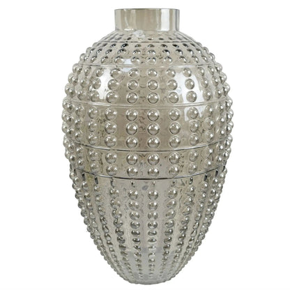 35cm Smoke Grey Bubble Vase by Leaf