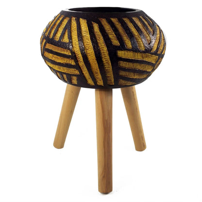 45cm x 34cm Bali Composite Oval Large Planter by Leaf