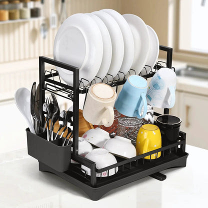 VINSANI 2 TIER DISH DRAINER BLACK 1010429 by N/A