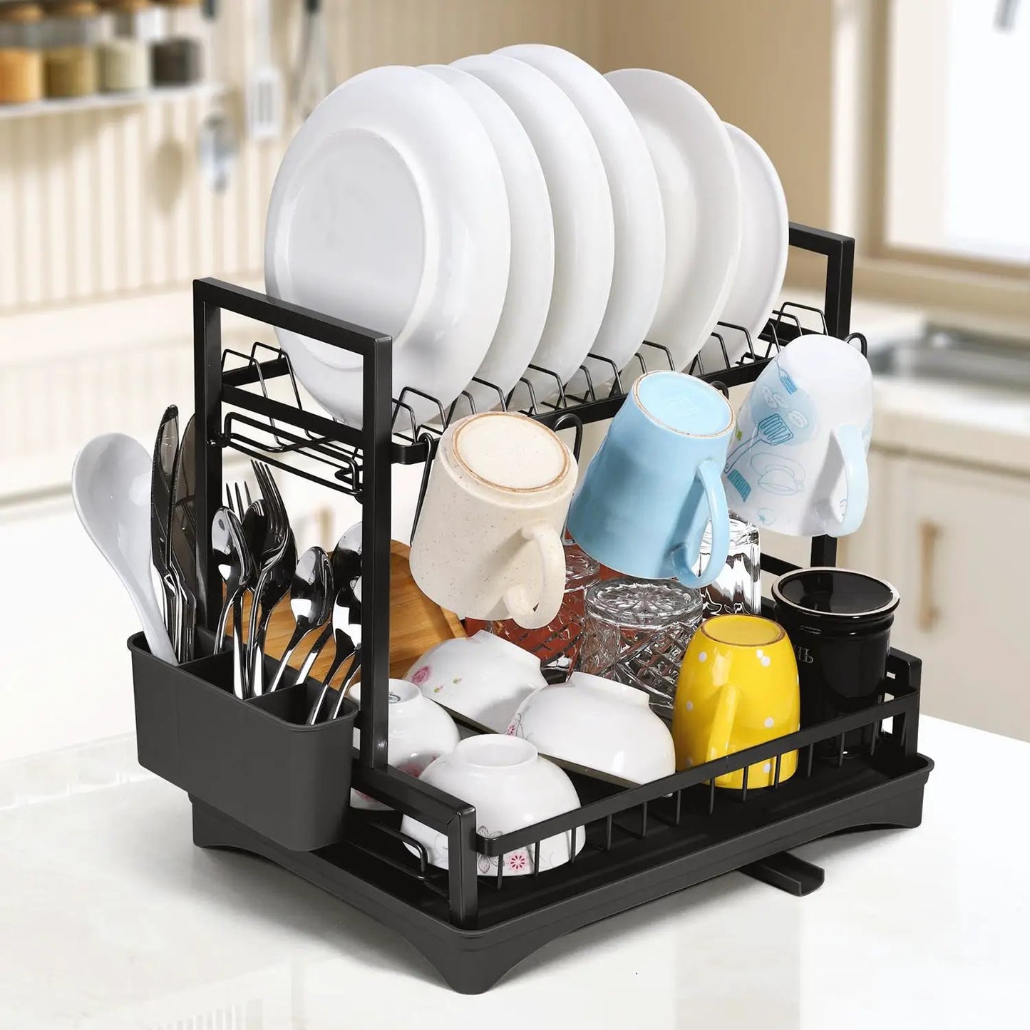 VINSANI 2 TIER DISH DRAINER BLACK 1010429 by N/A