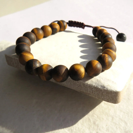 Men's Tigers Eye Adjustable Bracelet by Aye Do Gifts