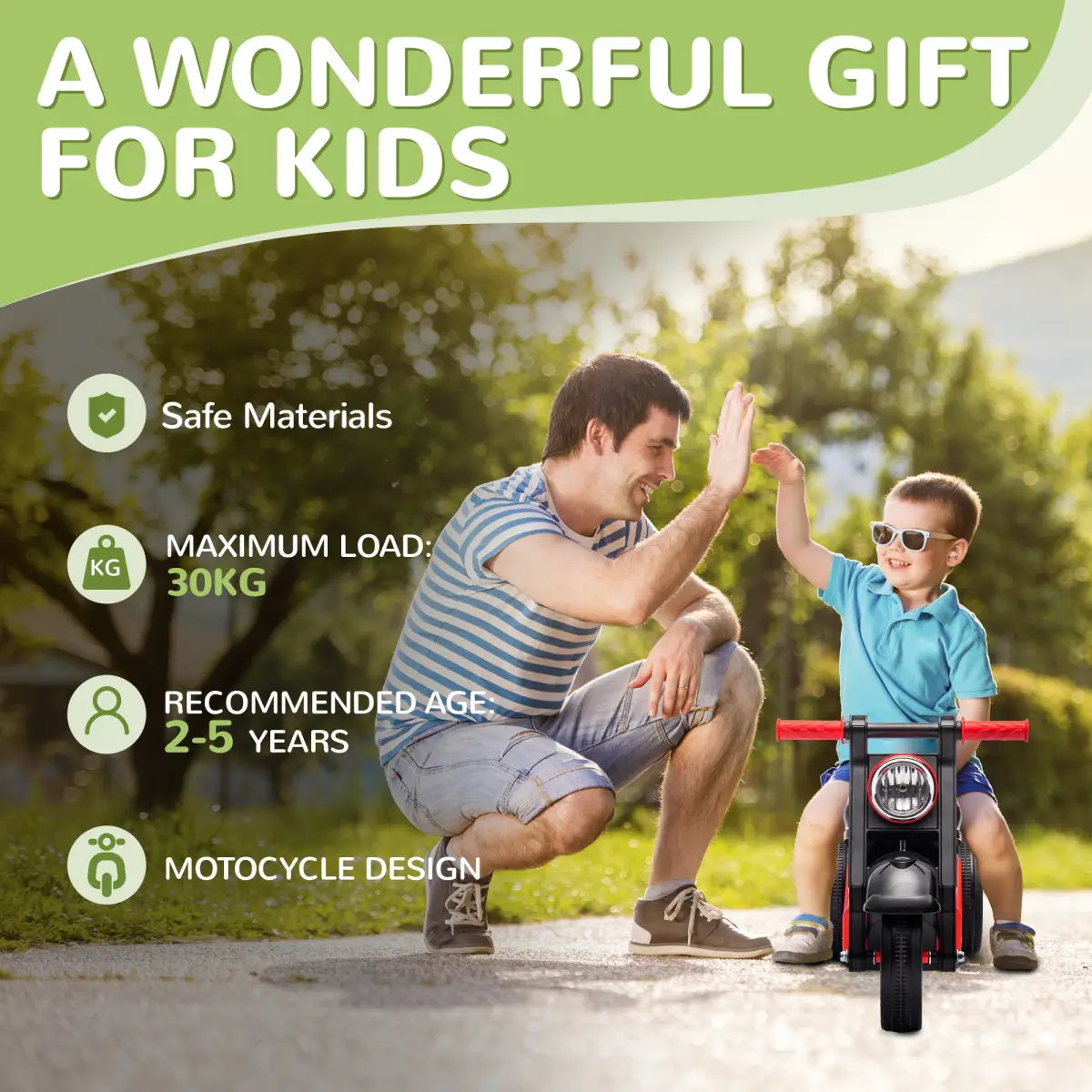 AIYAPLAY Ride On Car Foot To Floor Kids Car w/ Music, Bubble by AIYAPLAY