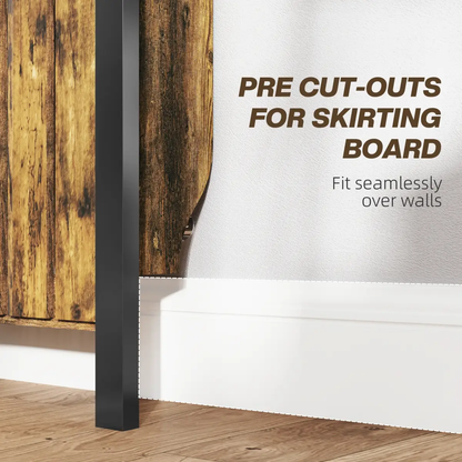 HOMCOM Small Radiator Cover with Drawer and Vertical Slats 88.5 x 19 x 93cm by HOMCOM