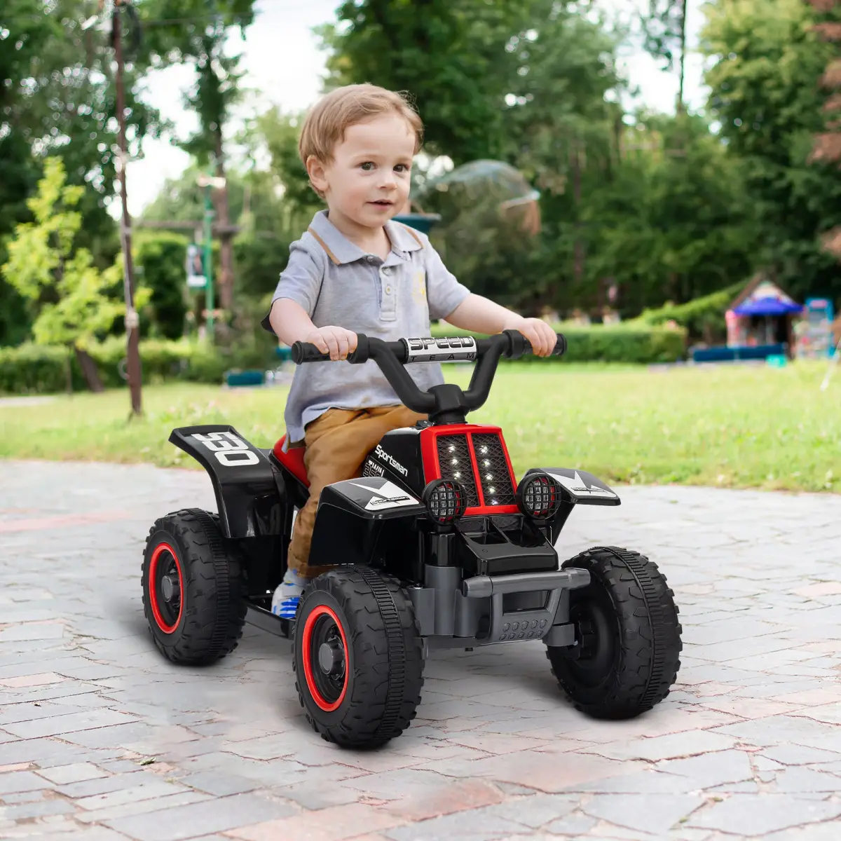AIYAPLAY 6V Electric Quad Bike for Kids w/ Forward Backward by AIYAPLAY