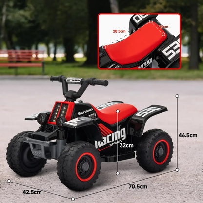 AIYAPLAY 6V Electric Quad Bike for Kids w/ Forward Backward by AIYAPLAY