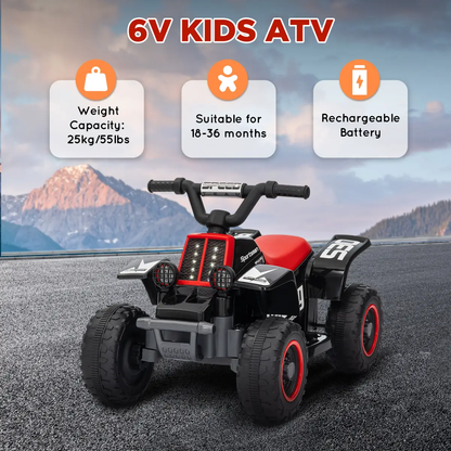 AIYAPLAY 6V Electric Quad Bike for Kids w/ Forward Backward by AIYAPLAY