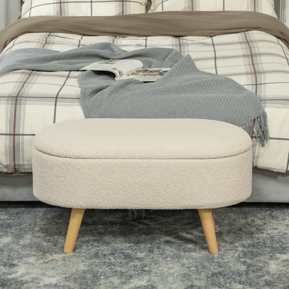 HOMCOM Ottoman Storage Bench for Hallway, Living Room by HOMCOM