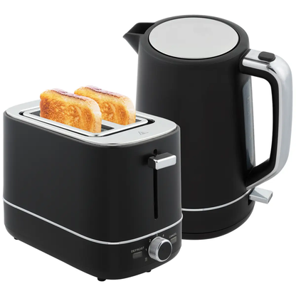 HOMCOM 1.7L 3000W Fast Boil Electric Kettle and 2 Slice Toaster Set by HOMCOM