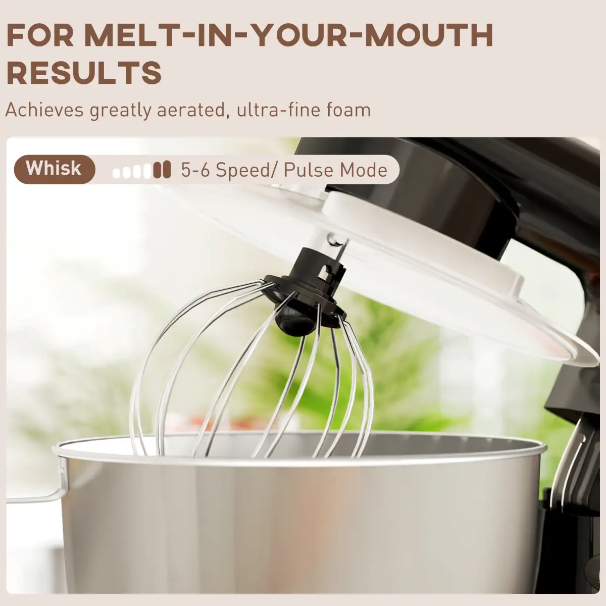 HOMCOM Electric Stand Mixer, 4.5L Food Mixer with Dough Hook, Whisk by HOMCOM