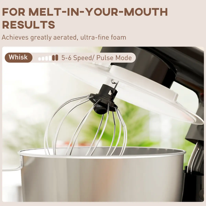 HOMCOM Electric Stand Mixer, 4.5L Food Mixer with Dough Hook, Whisk by HOMCOM