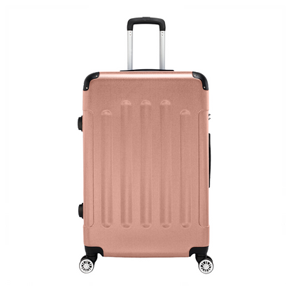 3 Pcs Suitcase Lightweight ABS Carry-on Hand Luggage 4 Spinner Wheels Trolley Case by N/A