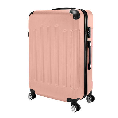 3 Pcs Suitcase Lightweight ABS Carry-on Hand Luggage 4 Spinner Wheels Trolley Case by N/A