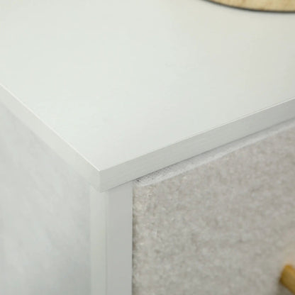 Stylish Cream White Storage Unit with Nine Drawers and Durable Steel Frame by HOMCOM