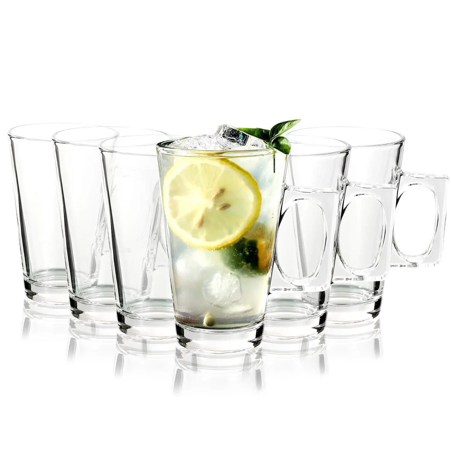 Vinsani Latte Glasses 6pcs 0006556 by Vinsani