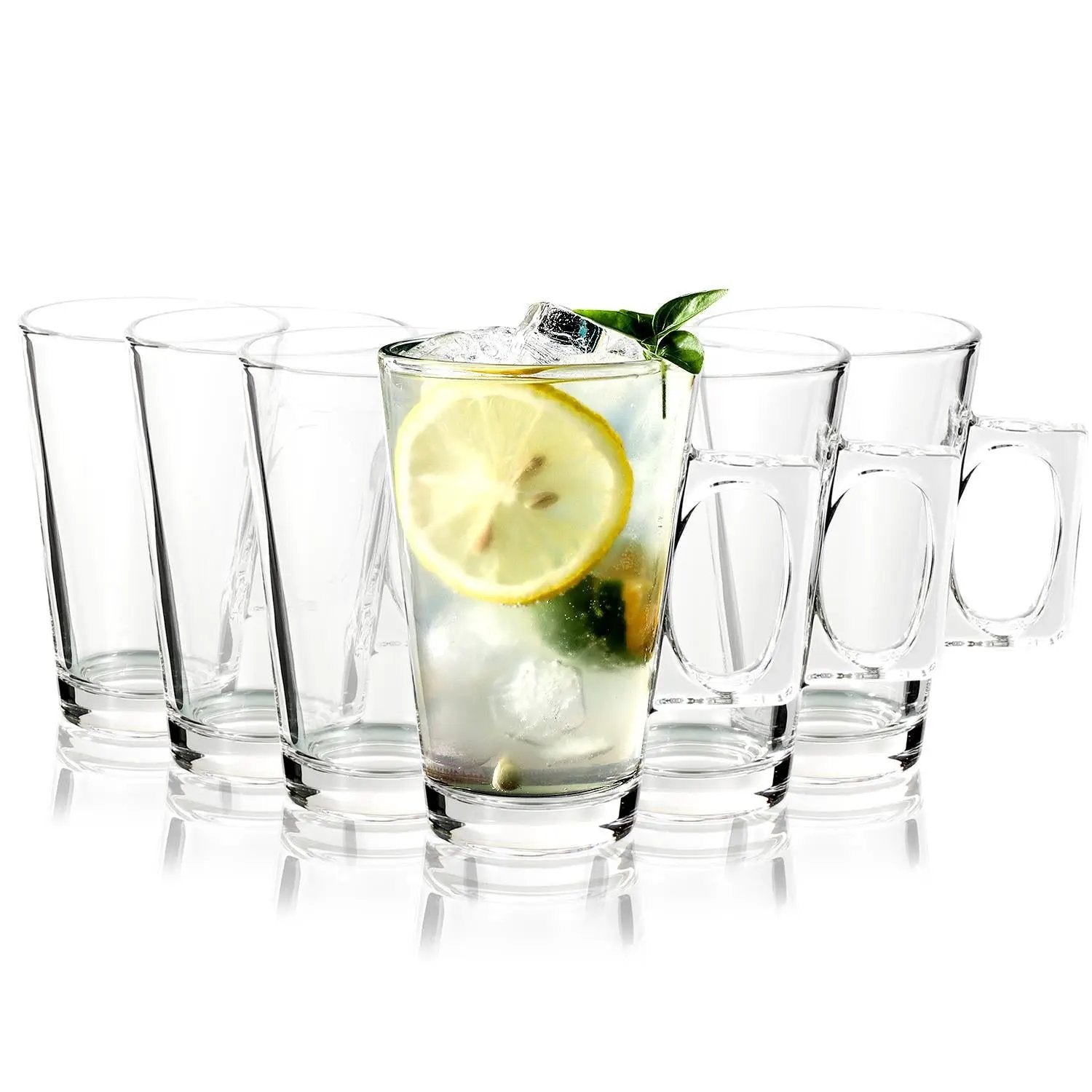 Vinsani Latte Glasses 6pcs 0006556 by Vinsani