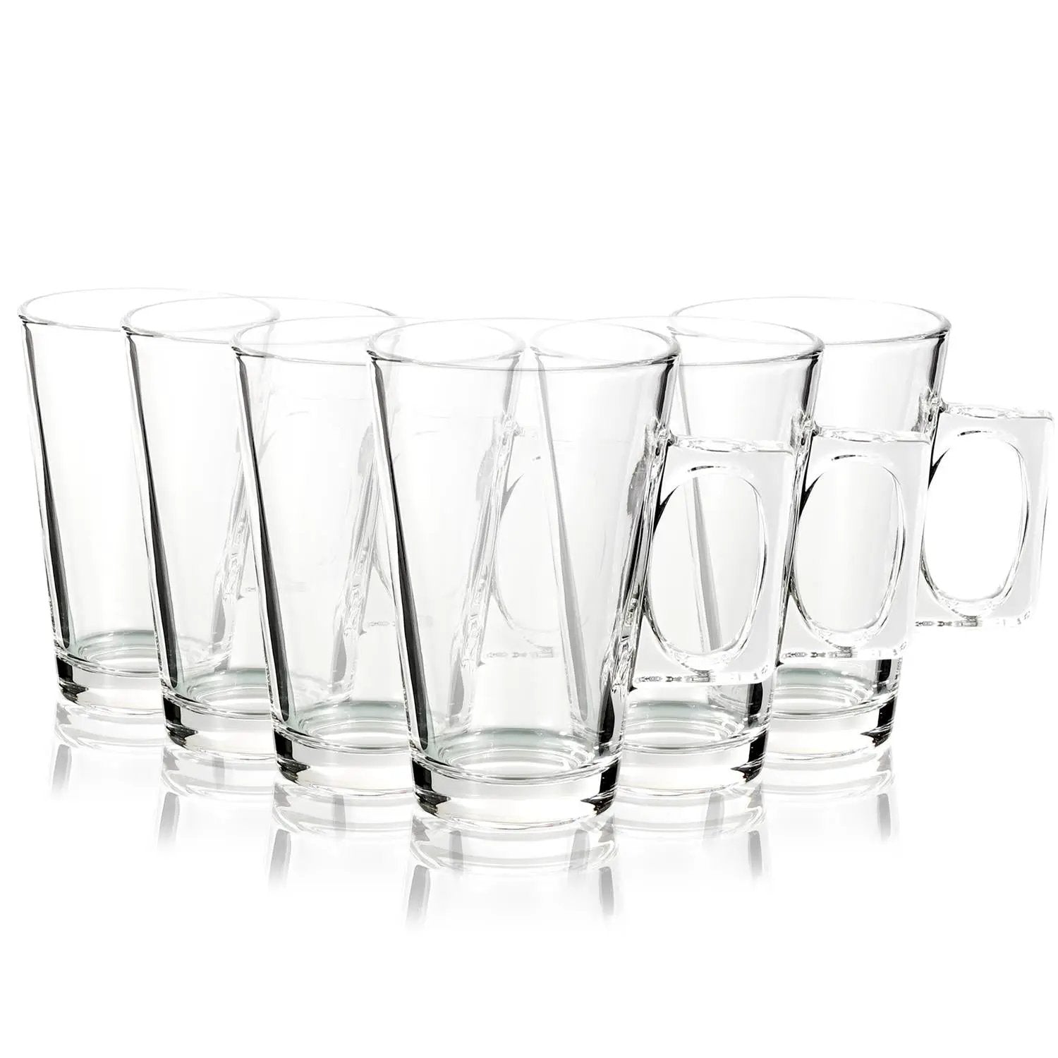Vinsani Latte Glasses 6pcs 0006556 by Vinsani