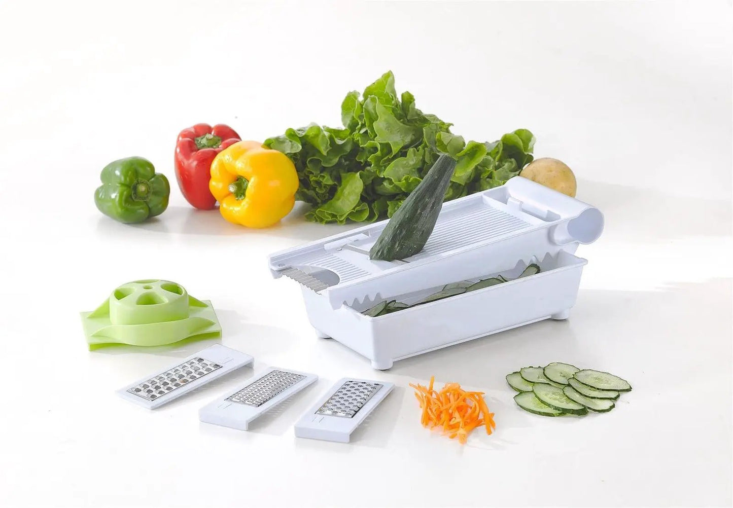 VINSANI GRN/WHT 6 IN 1 GRATER 0007354 by Vinsani