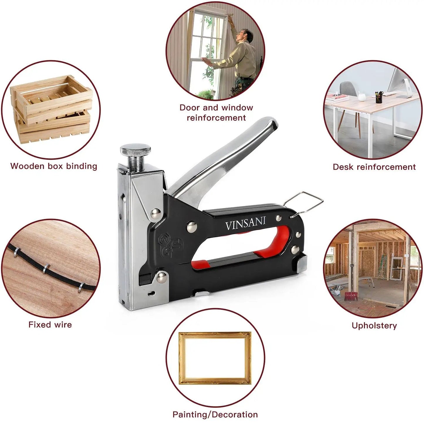 VINSANI HEAVY DUTY STAPLE GUN 0008253 by Vinsani