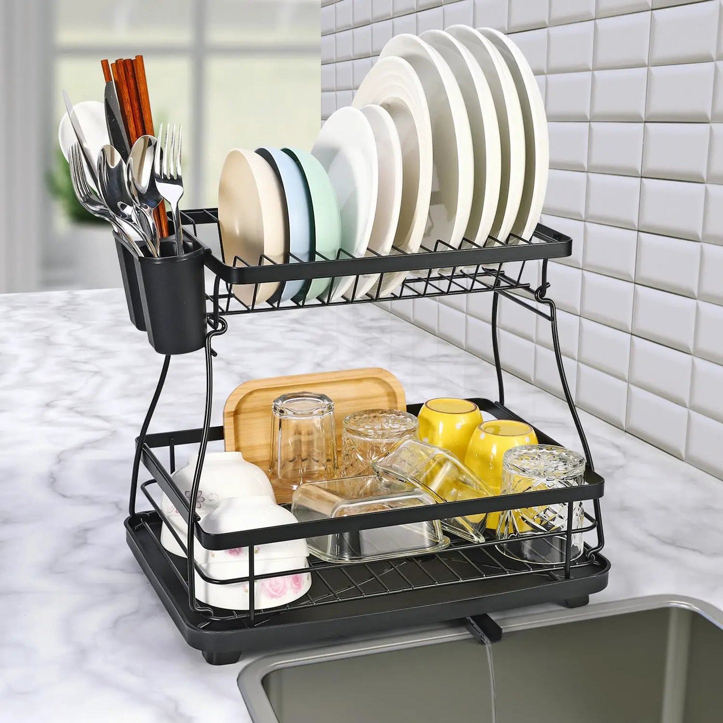 VINSANI BLACK DISH RACK 1010248 by Vinsani