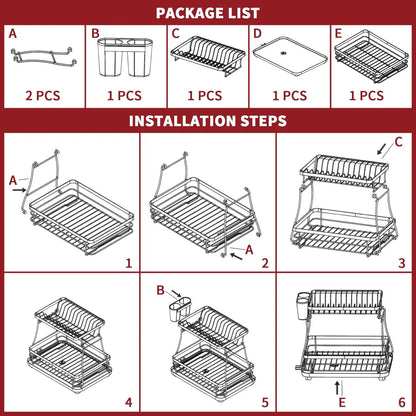 VINSANI BLACK DISH RACK 1010248 by Vinsani