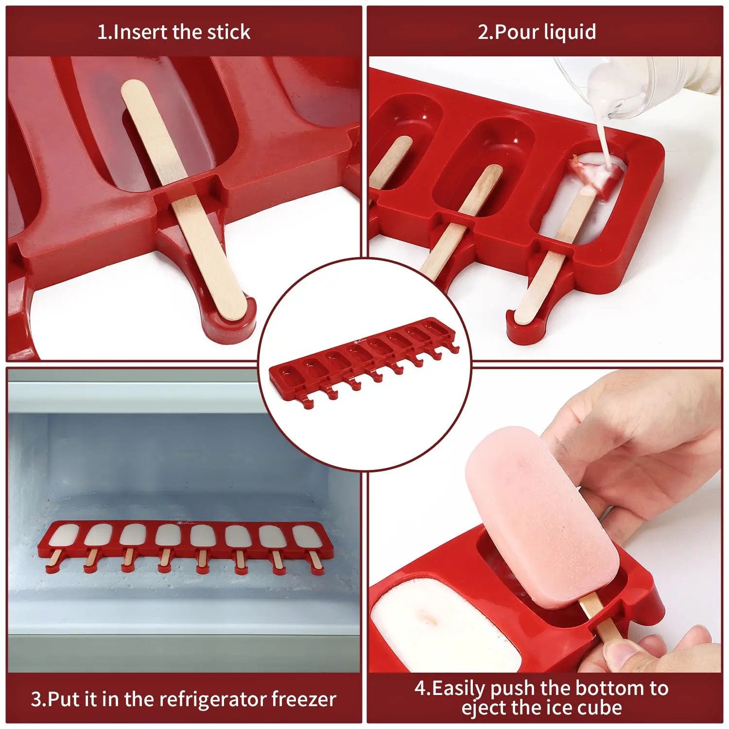 VINSANI 8 CAVITY ICE LOLLY MAKER 0000366 by Vinsani