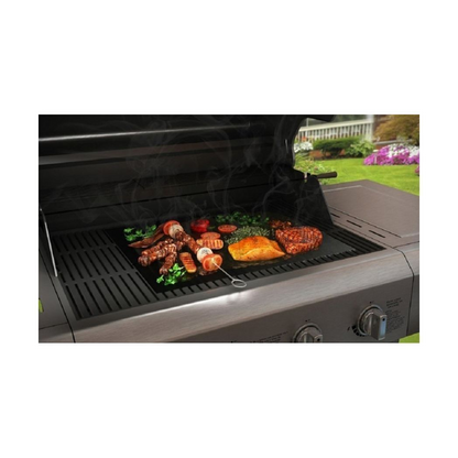 Vinsani Non-Stick BBQ Grill Mat (40 x 33 cm) – Universal Barbeque Baking Oven Liners Reusable and Dishwasher Safe Indoor Outdoor BBQ Cooking Mats for Charcoal Electric Gas Grill Kitchen Ovens – Black by Vinsani