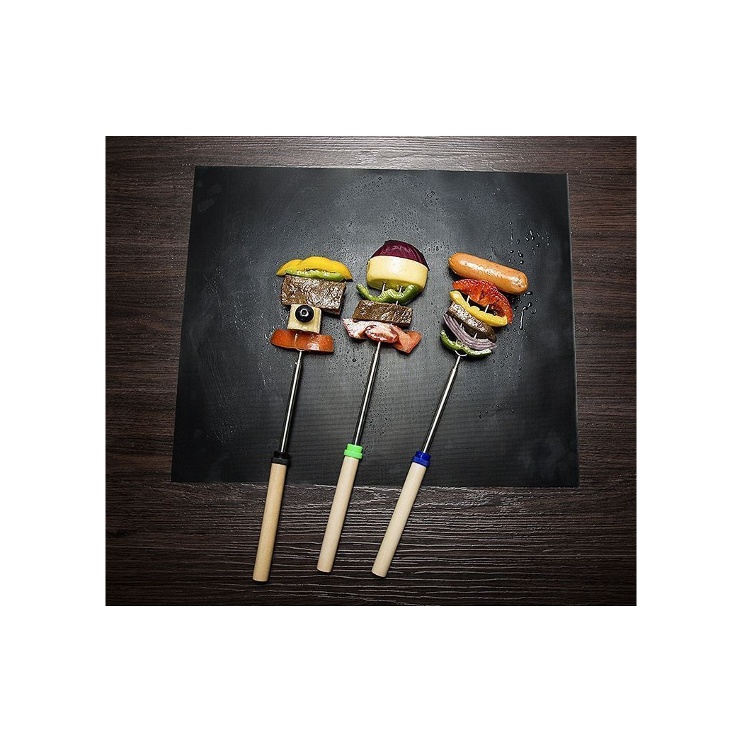Vinsani Non-Stick BBQ Grill Mat (40 x 33 cm) – Universal Barbeque Baking Oven Liners Reusable and Dishwasher Safe Indoor Outdoor BBQ Cooking Mats for Charcoal Electric Gas Grill Kitchen Ovens – Black by Vinsani