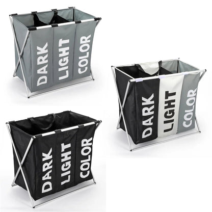 VINSANI X-SHAPE 3 SECTION LAUNDRY SORTER by Vinsani