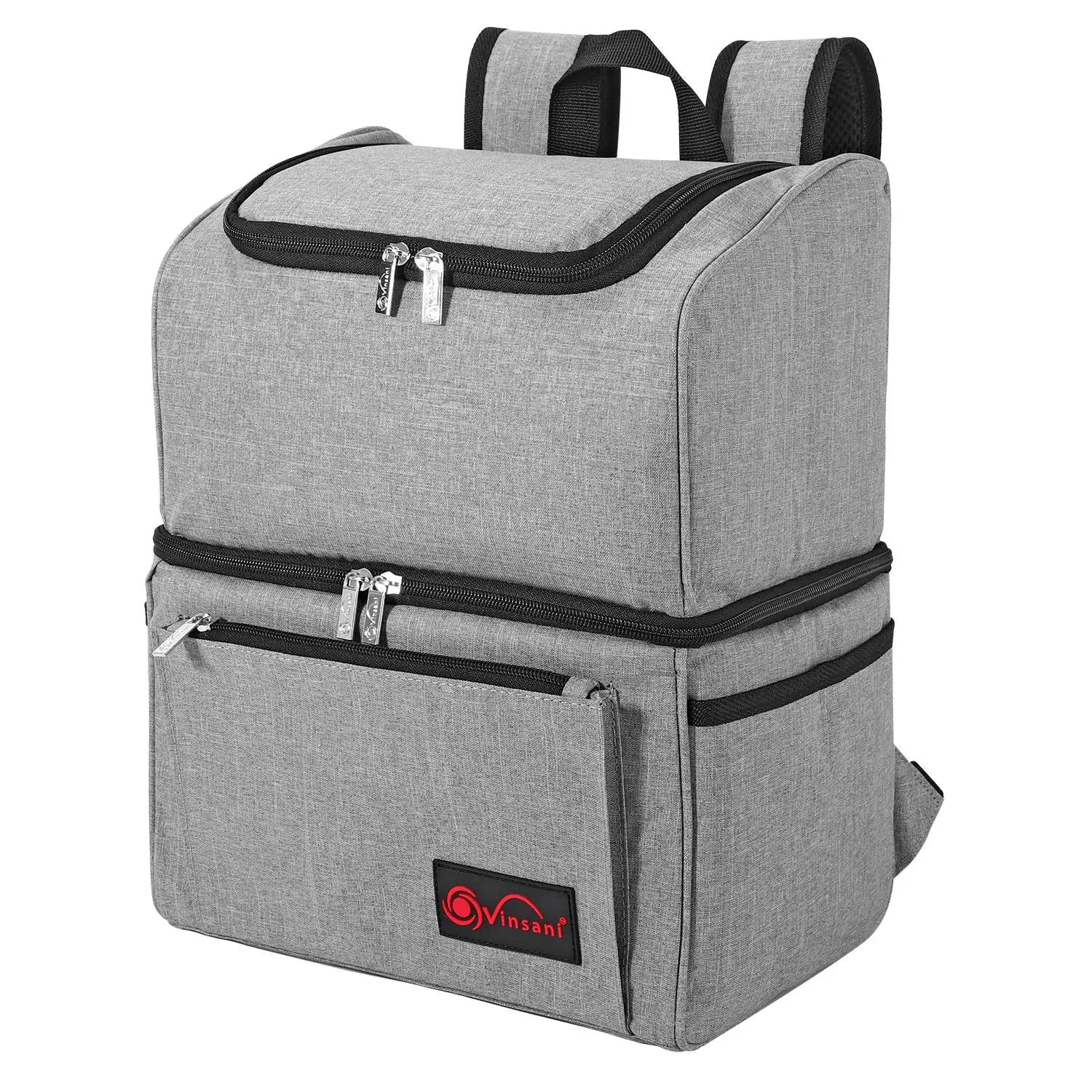 VINSANI GREY BACKPACK COOLER BAG by Vinsani