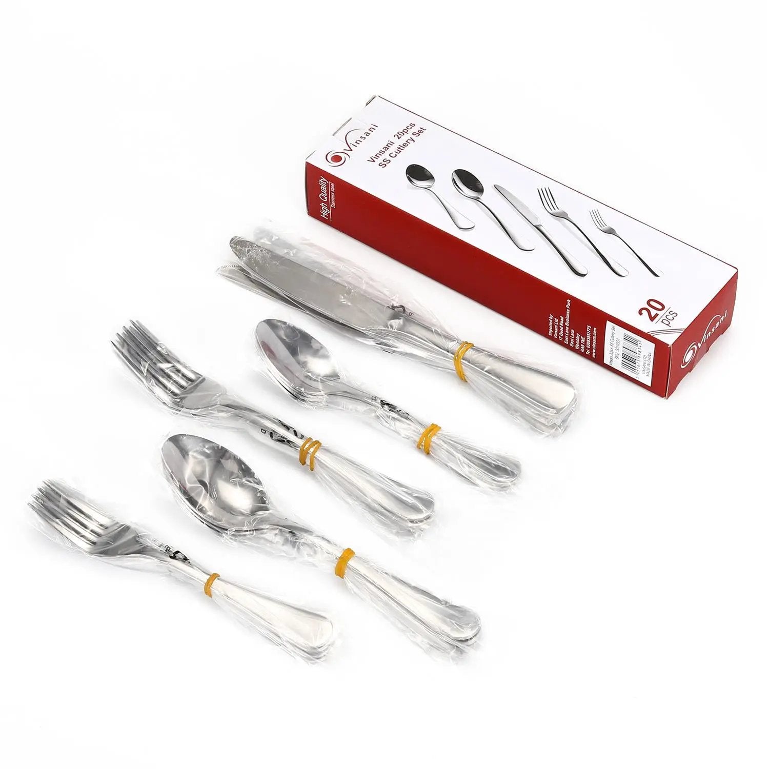 Vinsani 20pcs SS Cutlery Set 0010001 by Vinsani