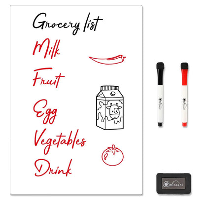 Vinsani A3 Whiteboard w/ 2 Markers and Eraser 0000140 by Vinsani