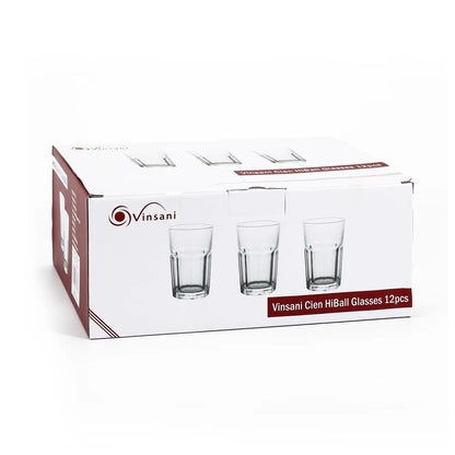 Vinsani Cien HiBall Glasses 12pcs 0000107 by Vinsani