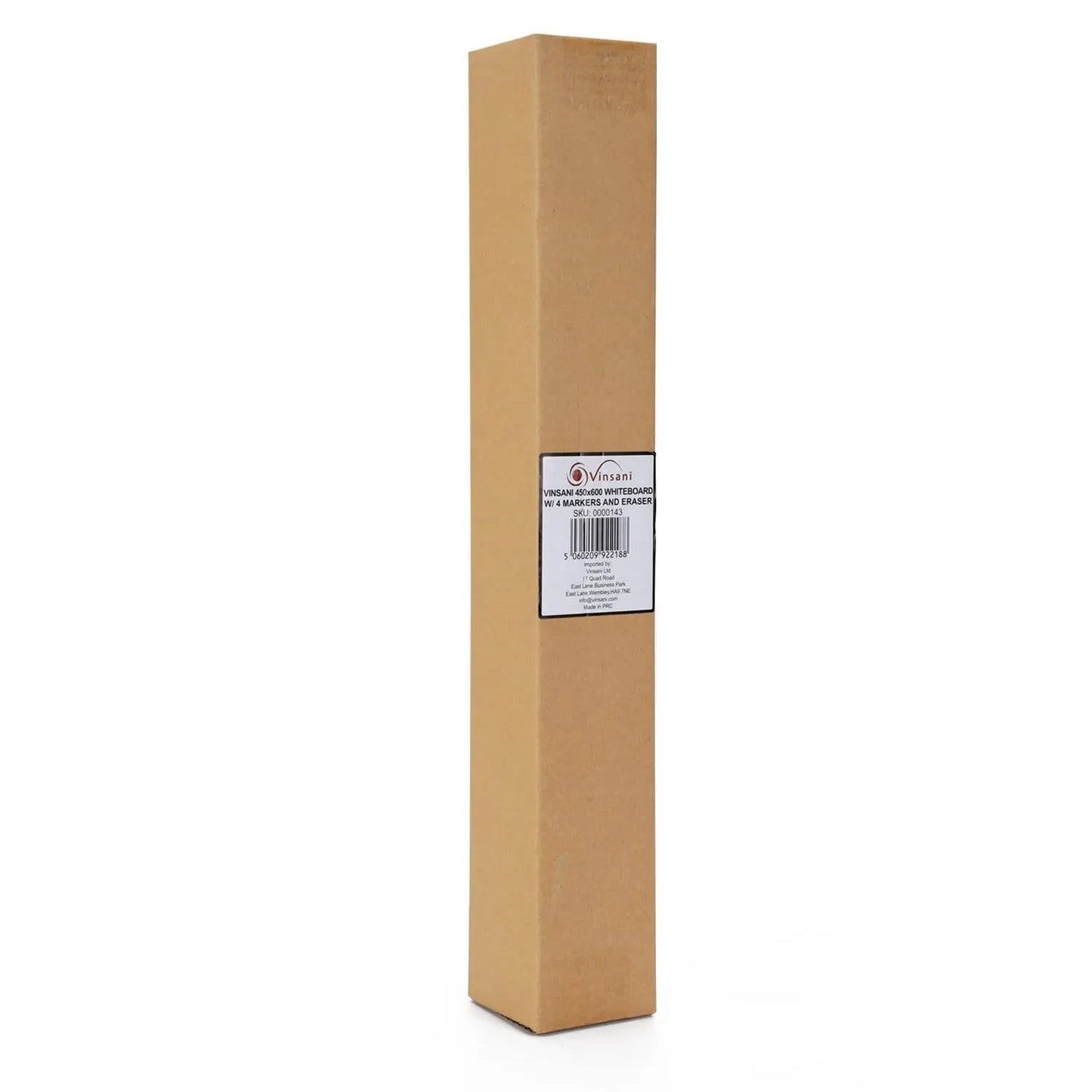 Vinsani 450x600 Whiteboard w/ 4 Markers and Eraser 0000143 by Vinsani