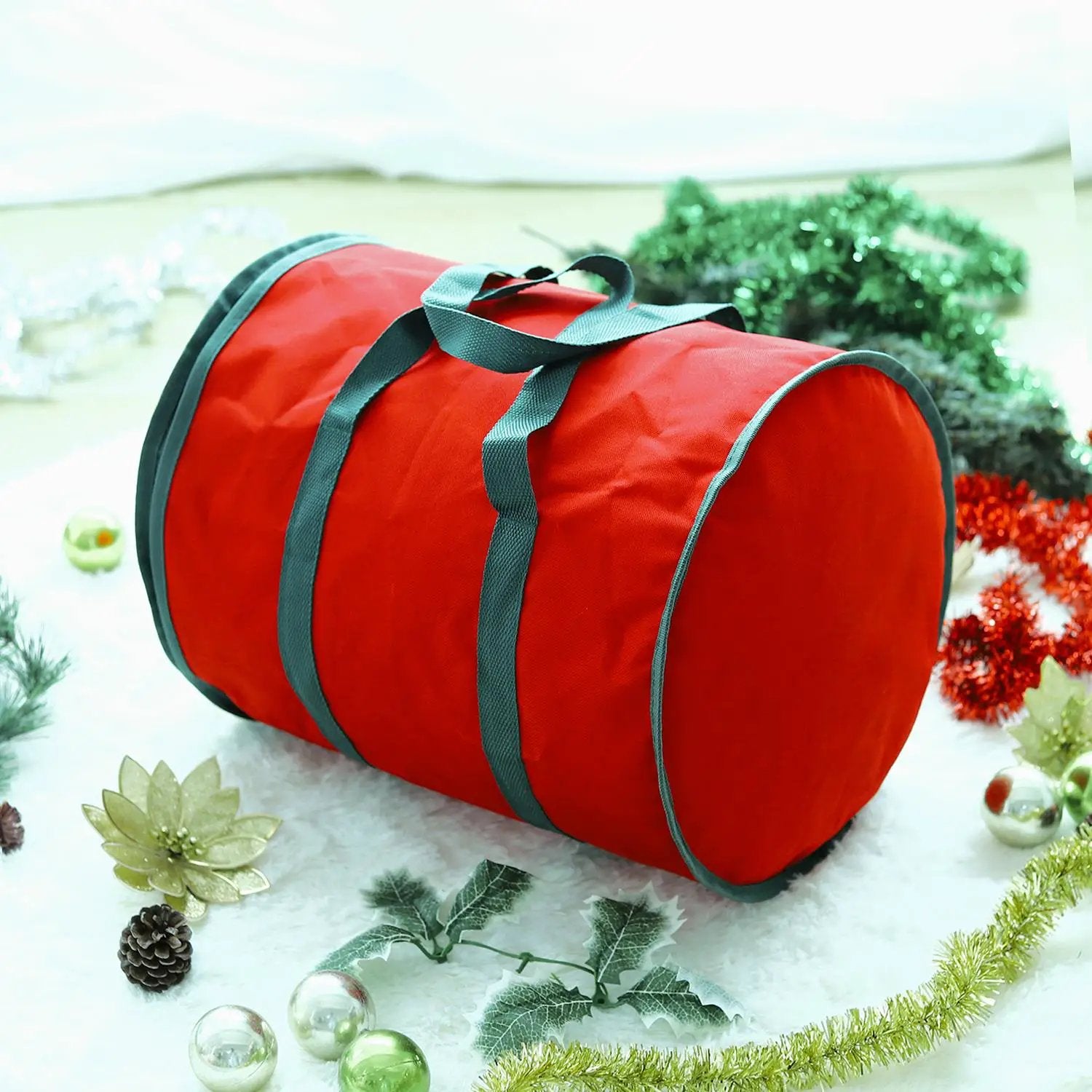 VINSANI RED XMAS LIGHTS STORAGE BAG 0000152 by Vinsani