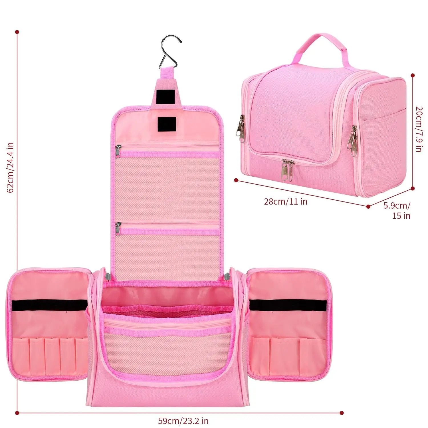 VINSANI TOILETRY BAG PINK 1010186 by Vinsani