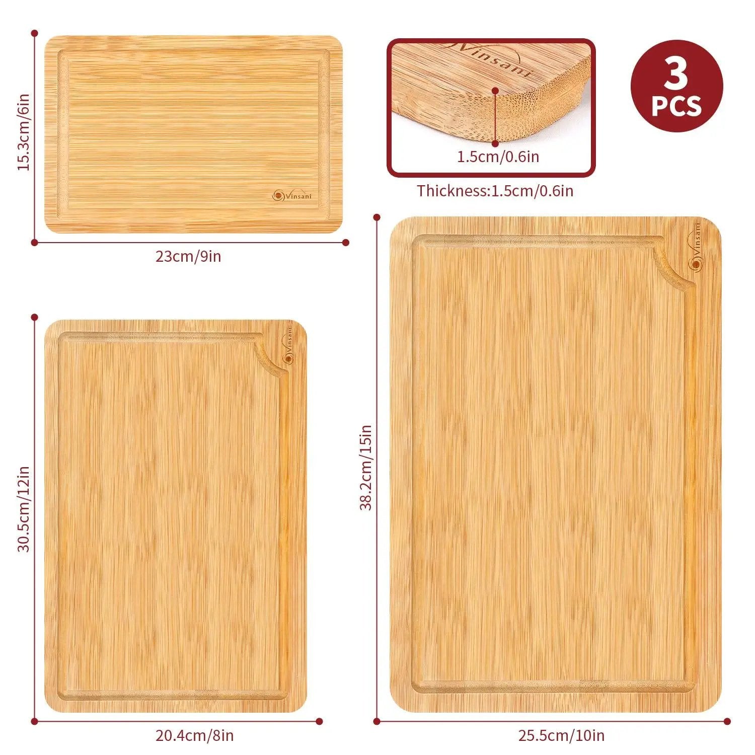 VINSANI BAMBOO CHOPPING BOARD 1010196 by Vinsani