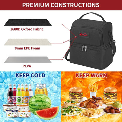 VINSANI 7L DUAL COMP LUNCH BACK W/ICE PACK 1010117 by Vinsani