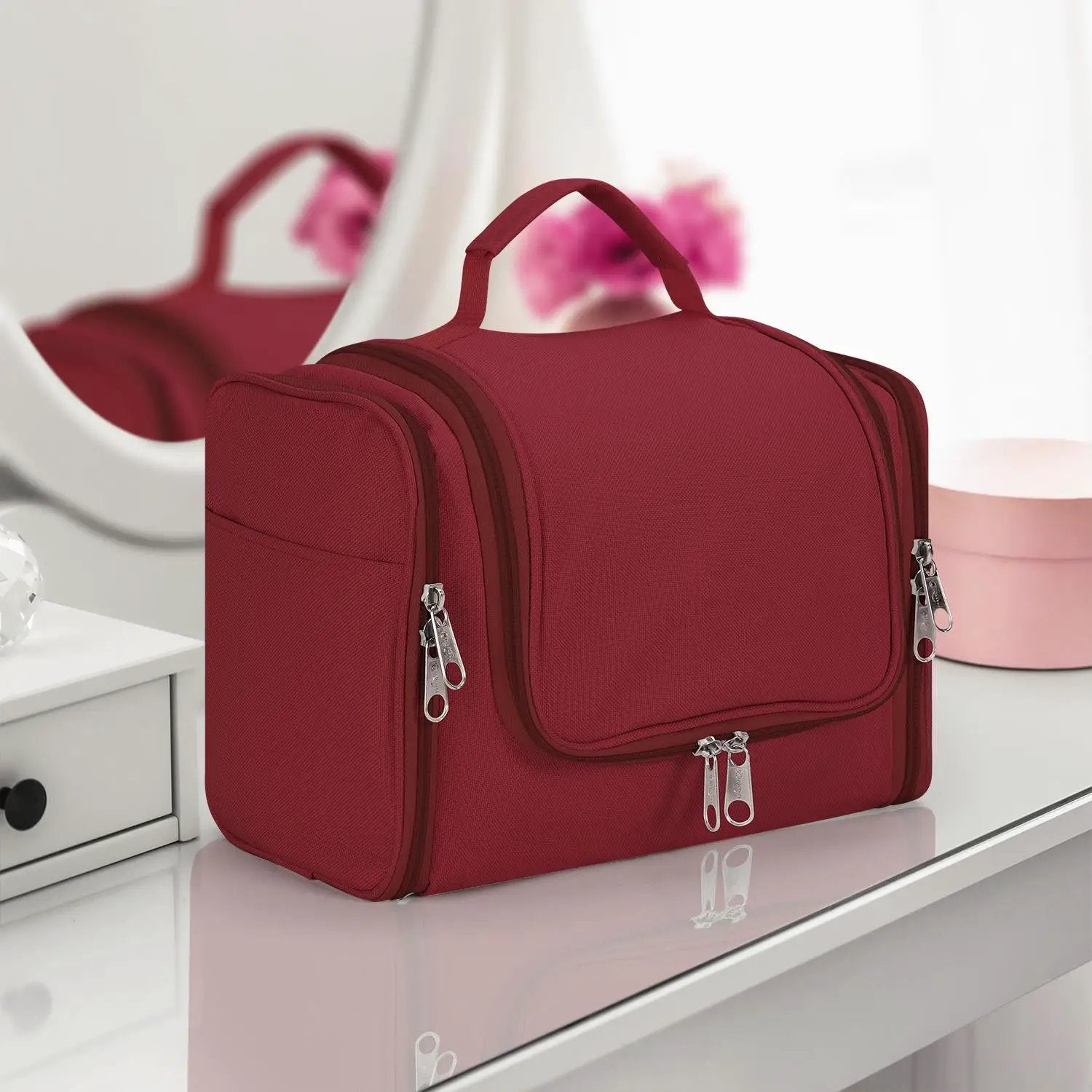 VINSANI TOILETRY BAG HOT PINK 1010180 by Vinsani