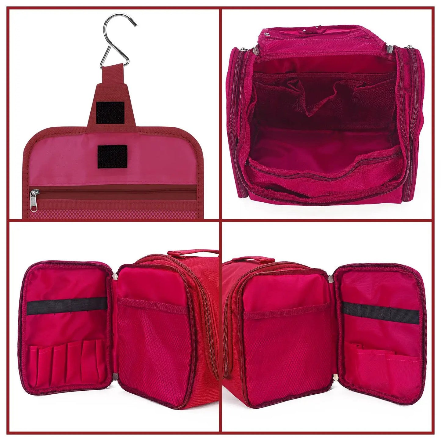 VINSANI TOILETRY BAG HOT PINK 1010180 by Vinsani