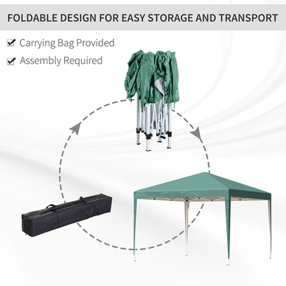 3x3m Garden Pop Up Gazebo Marquee Party Tent Wedding Canopy UV Protection by Outsunny