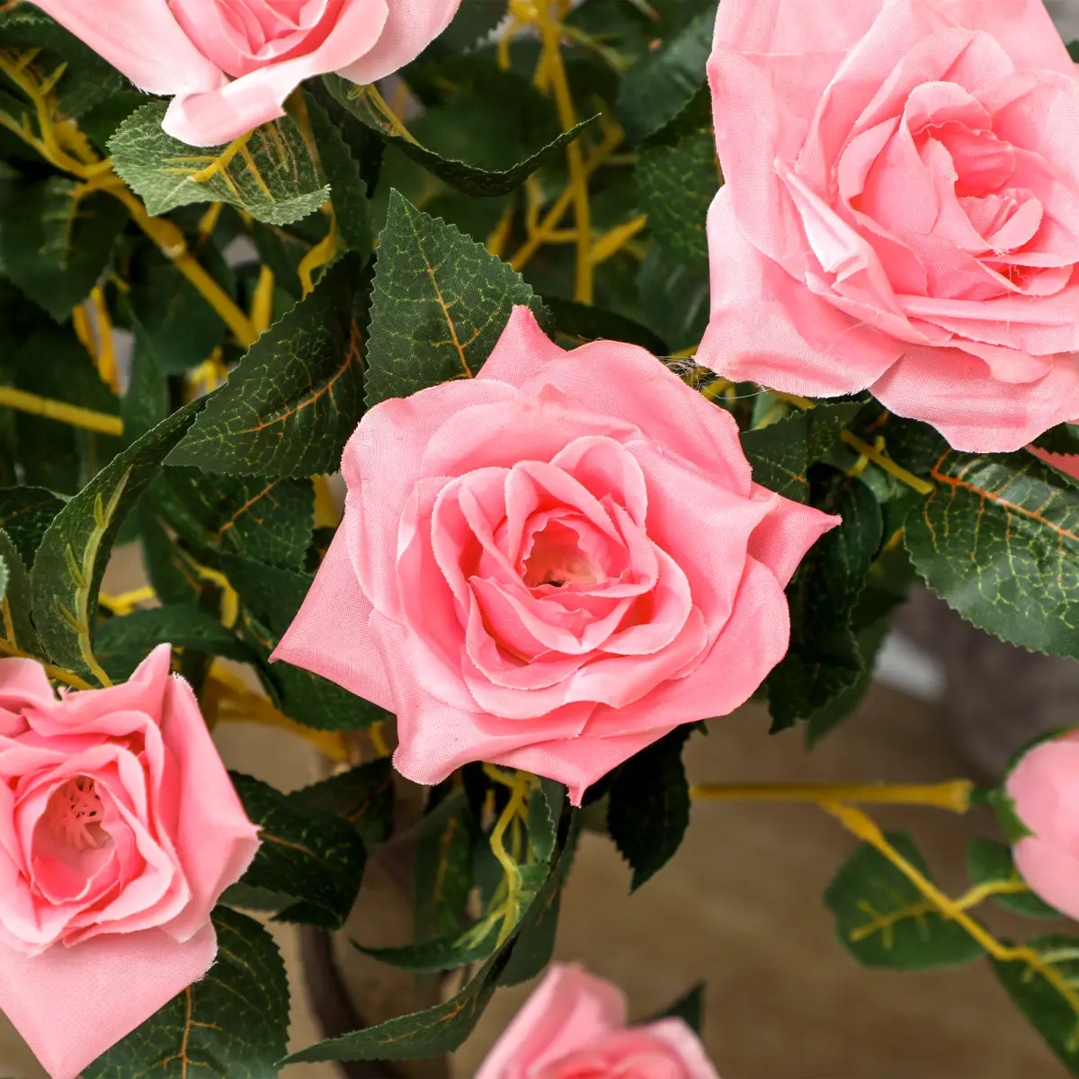 Artificial Camellia Tree Fake 21 Flowers & Nursery Pot Decor, 90cm by Outsunny