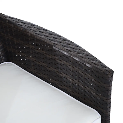 2-Seater PE Rattan Outdoor Garden Bench w/ Centre Table by Outsunny