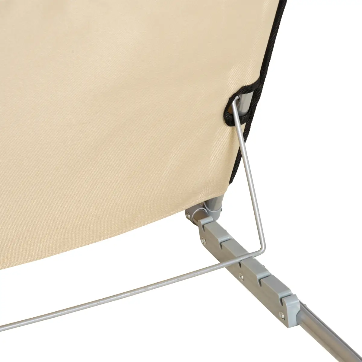 2 Foldable Garden Beach Chair Sun Lounger Seats Metal Frame Head Pillow by Outsunny