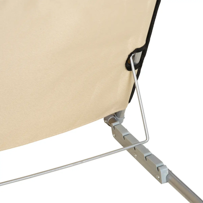 2 Foldable Garden Beach Chair Sun Lounger Seats Metal Frame Head Pillow by Outsunny