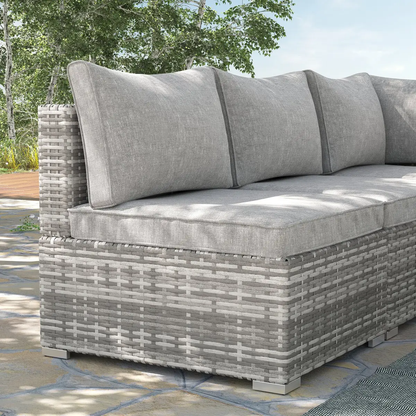 Garden Furniture Rattan Single Sofa with Cushions by Outsunny