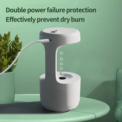 Water Droplet Air Humidifier 800ml Anti-gravity Essential Oil Diffuser Night Light Weightless Sprayer Decorations Desk Lamps by All Mart Bristol Ltd
